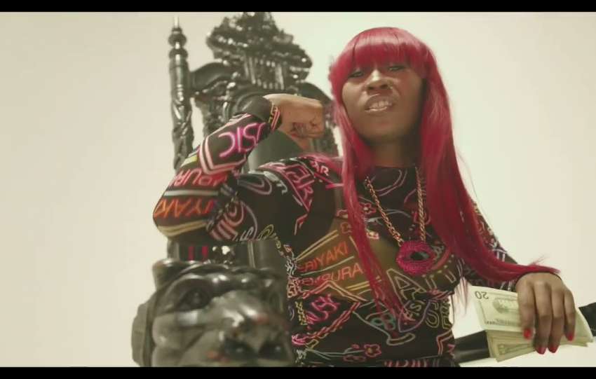 screengrab from JermaniMuzic music video for her song "Pressure"